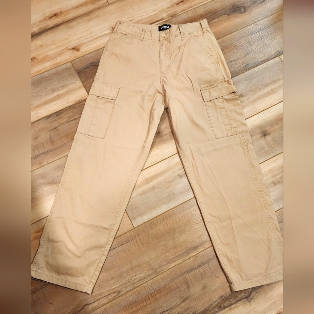 RSQ Men's Tan Cargo Twill Pants